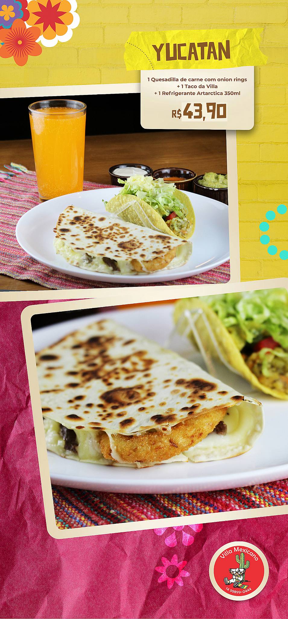 Villa Mexicano - Restaurante de Comida Mexicana - Botucatu cardápio