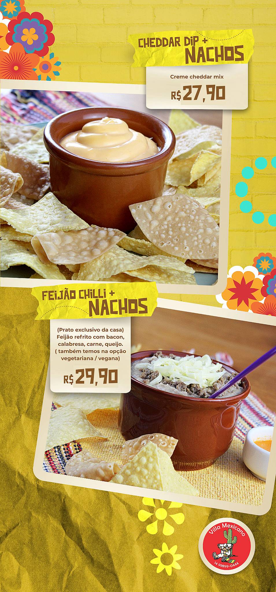 Villa Mexicano - Restaurante de Comida Mexicana - Botucatu cardápio