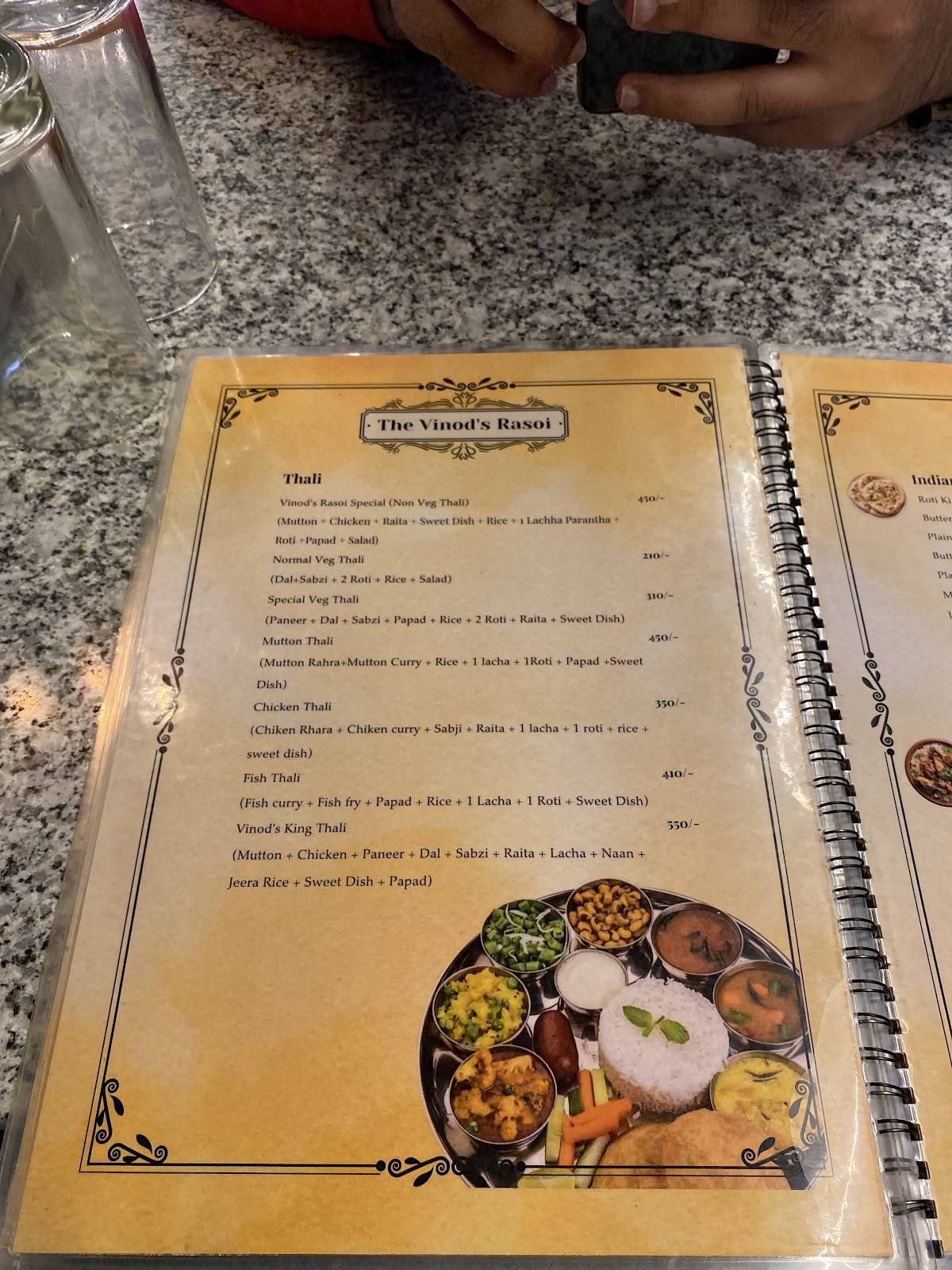 Vinod’s Rasoi menu