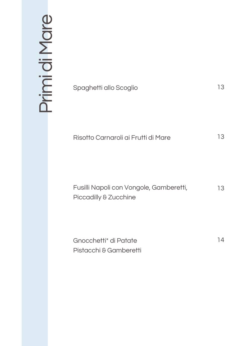 Menu di Violella 