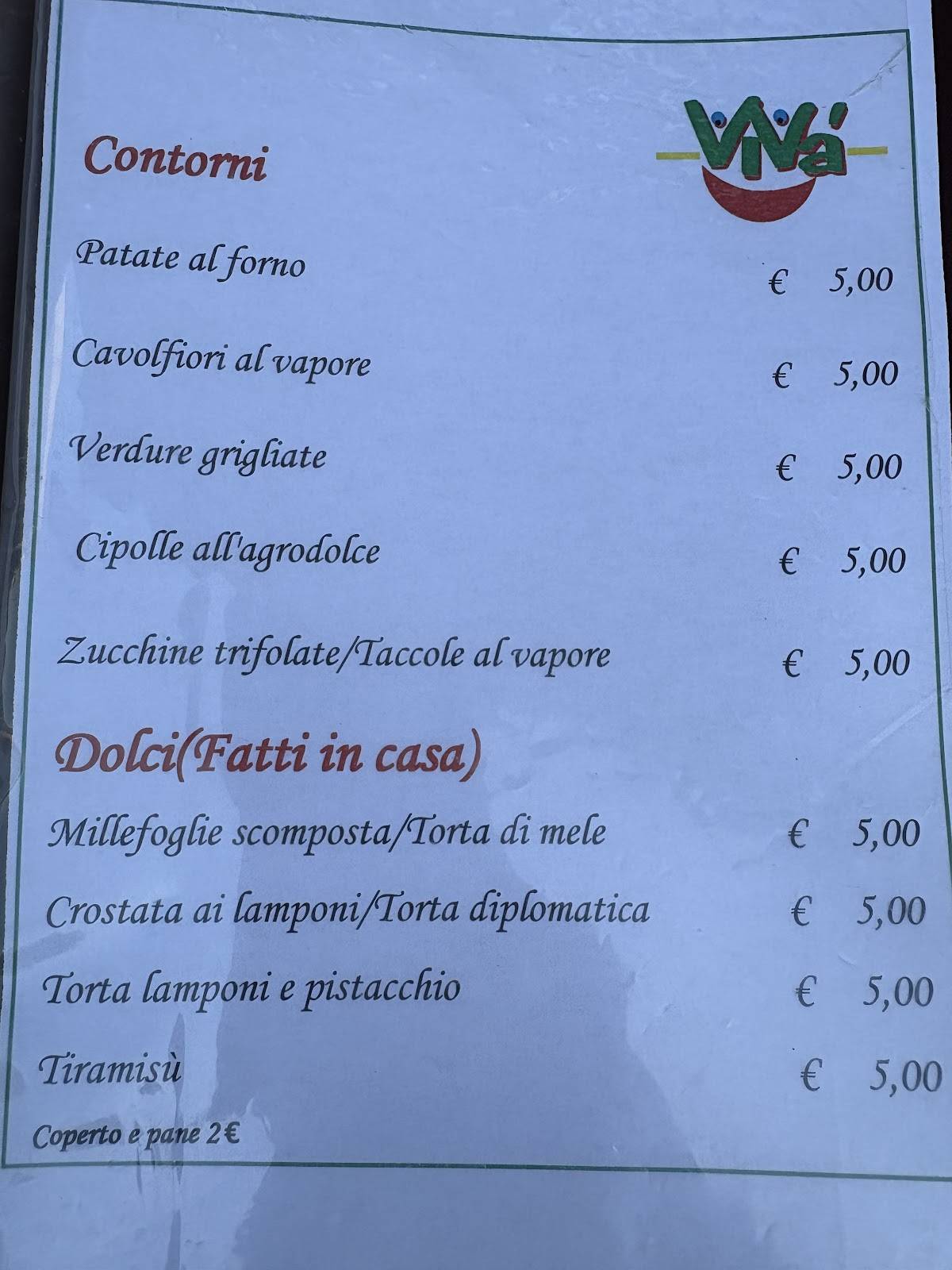 Menu di Vivá 