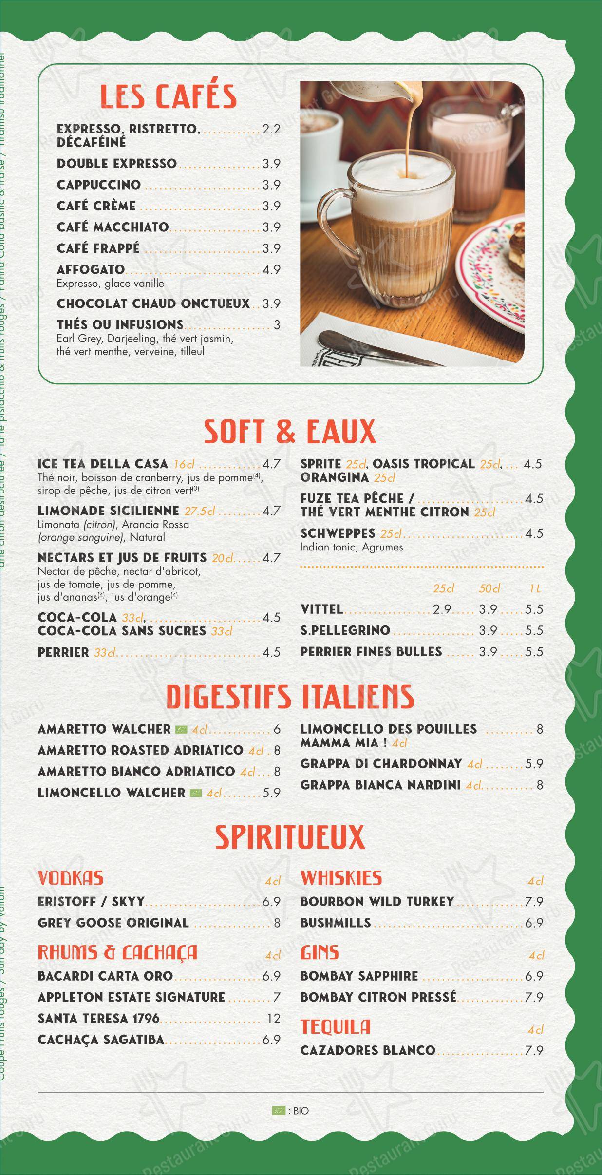 Menu pour Volfoni Torcy dans Torcy