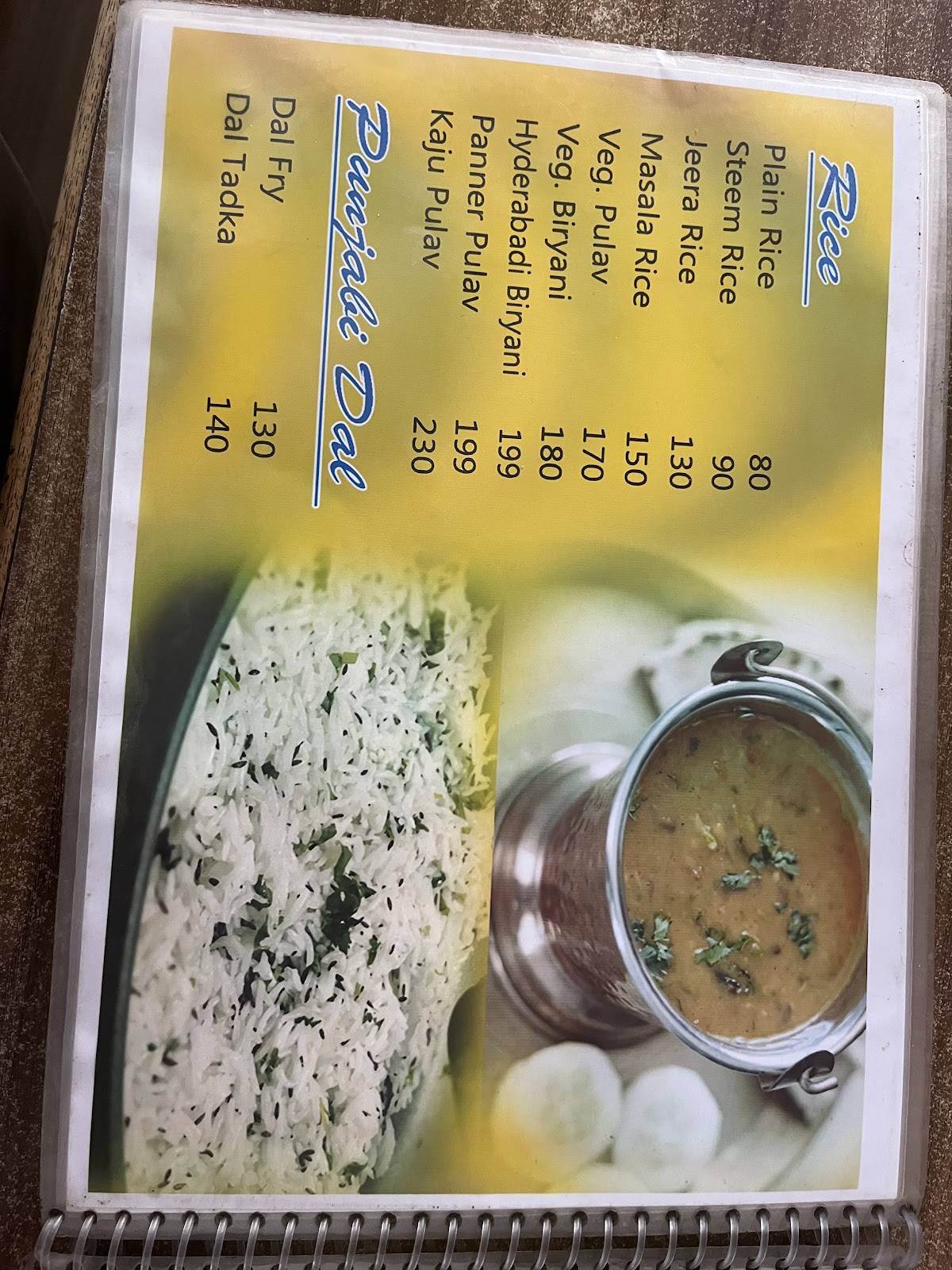 Vrajbhumi Restaurant menu