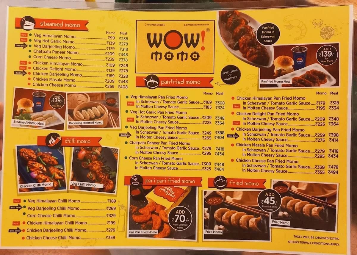 WOW China menu