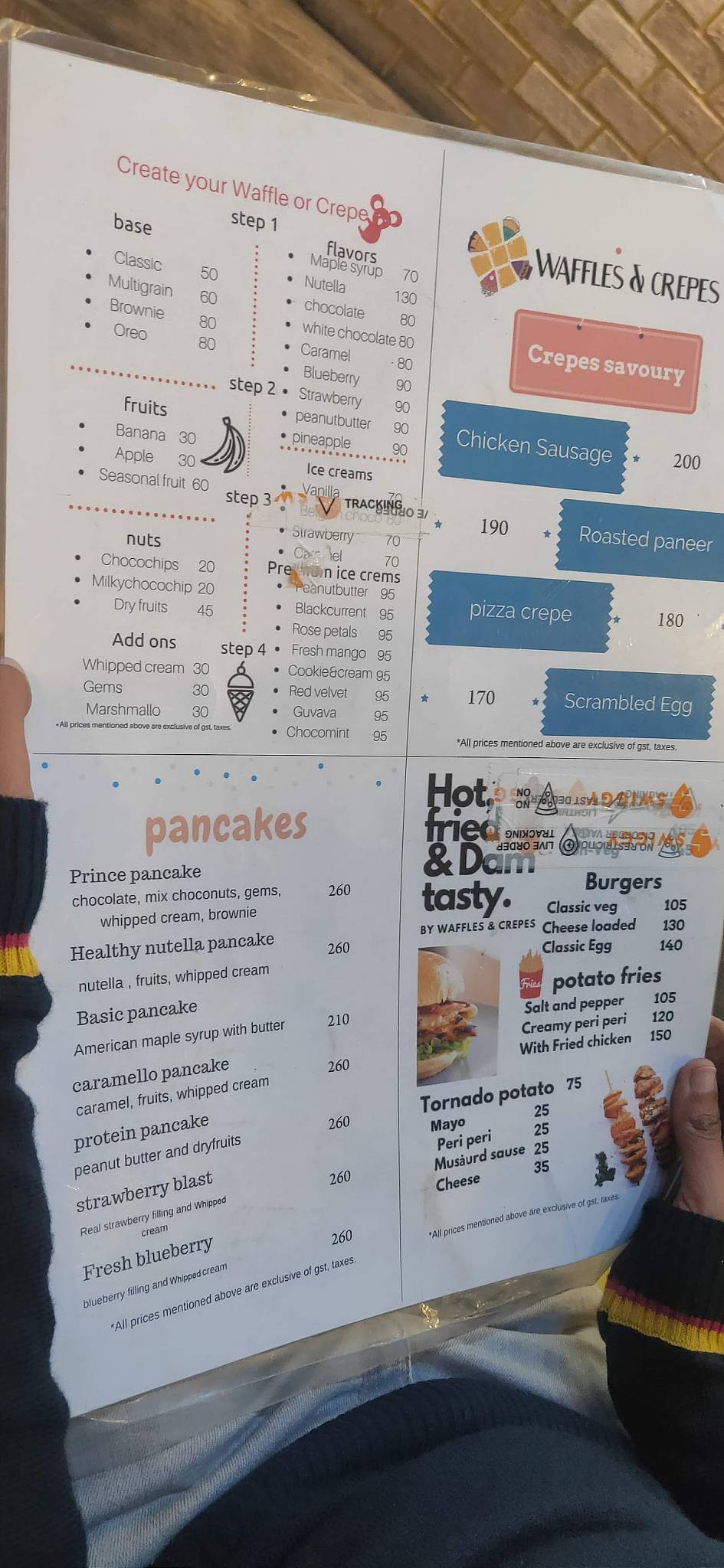 Waffles & Crepes Dehradun menu