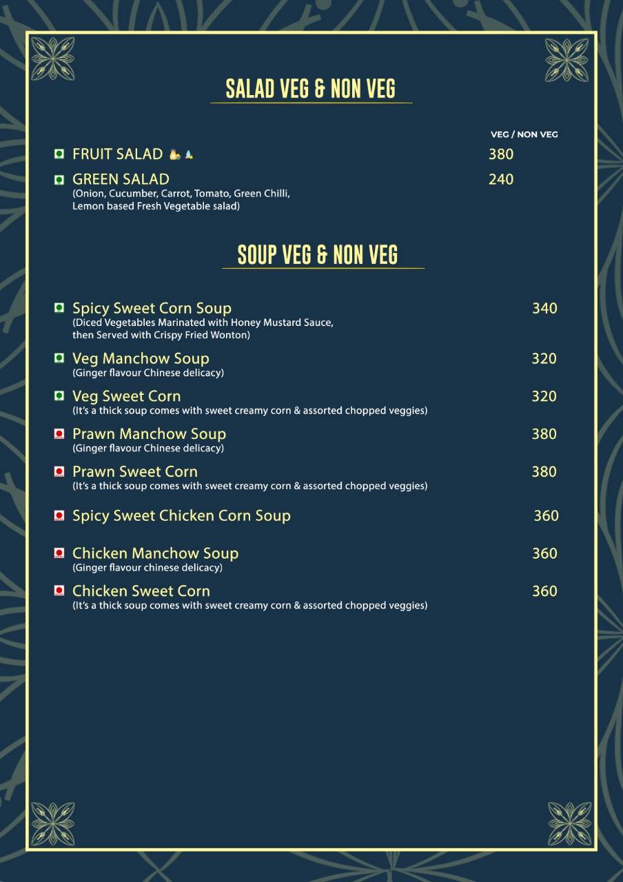 Wafira menu