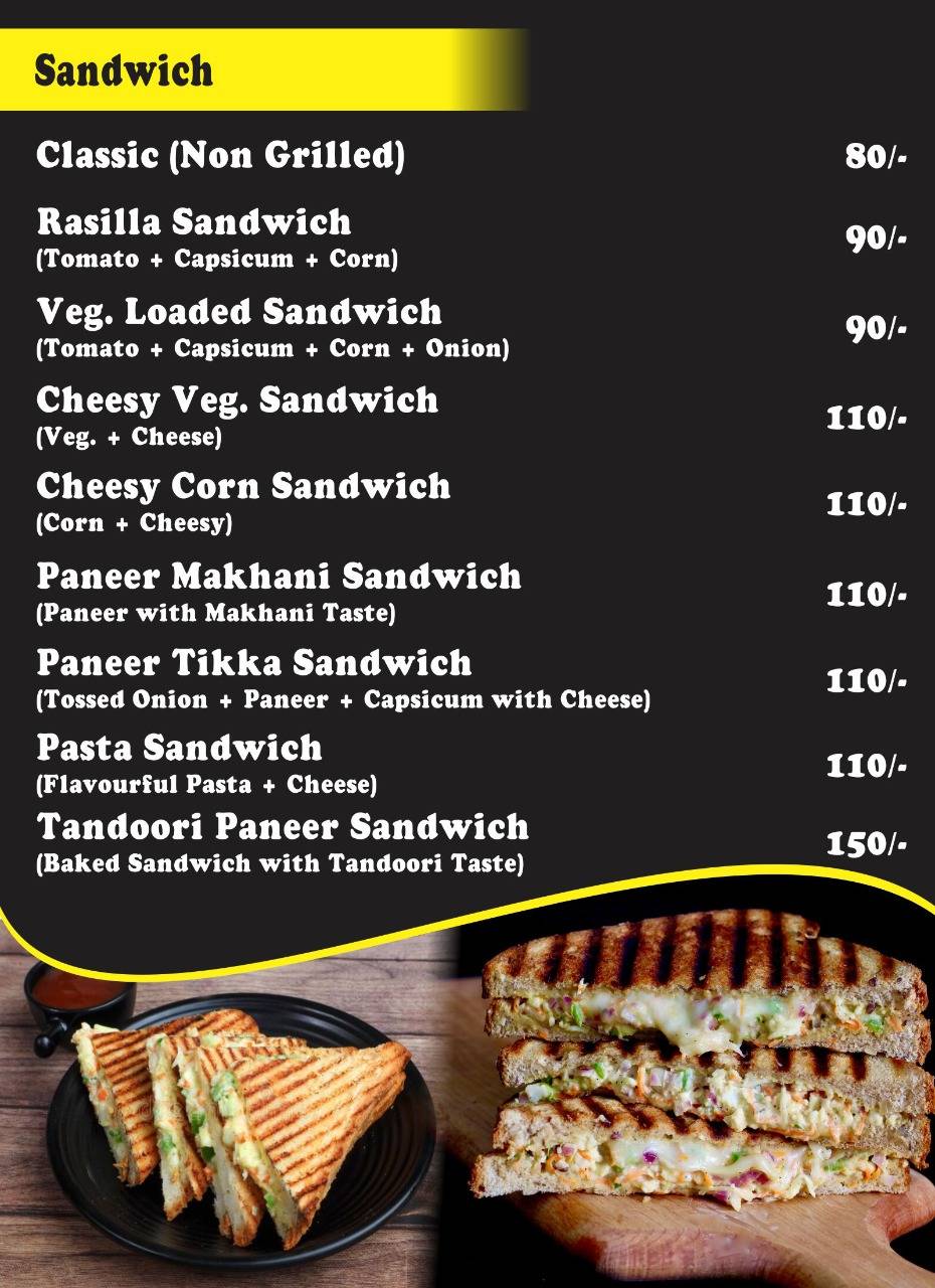 Walk IN Cafe menu