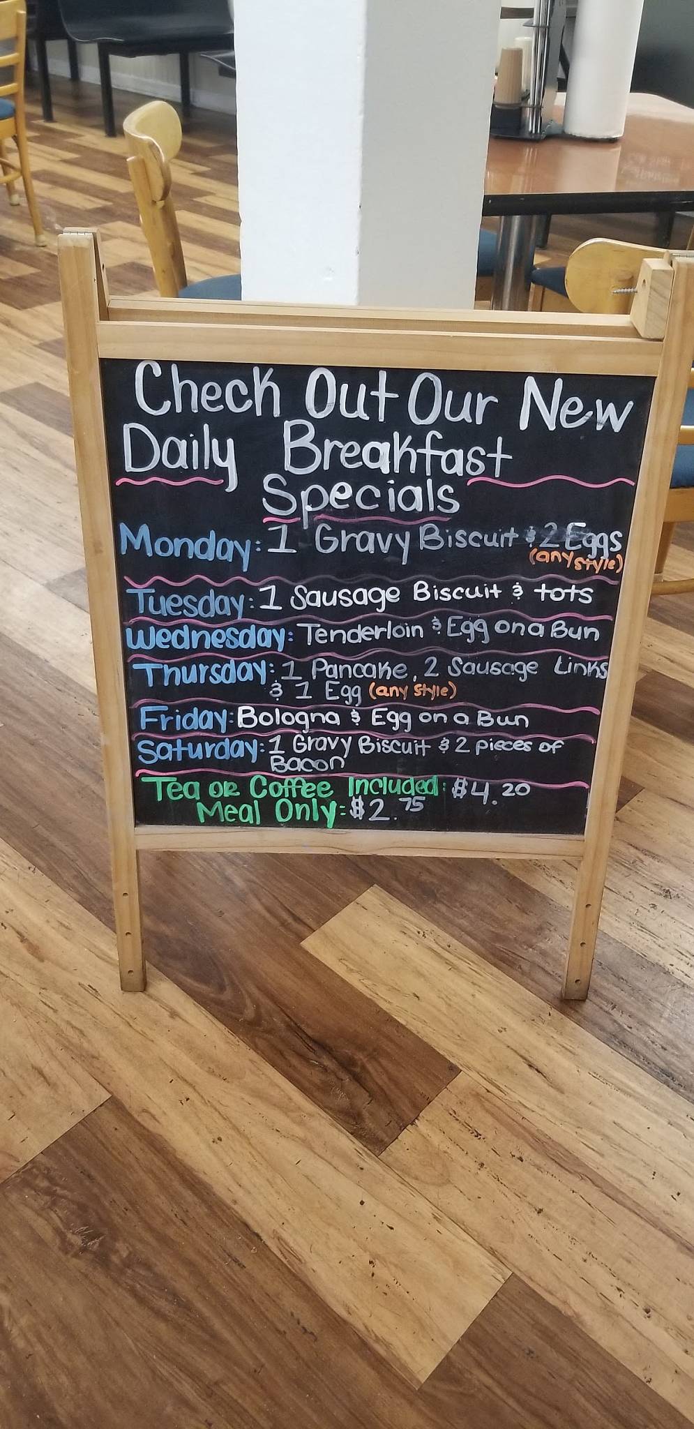 Menu at Wallburg Diner restaurant, Wallburg, NC109