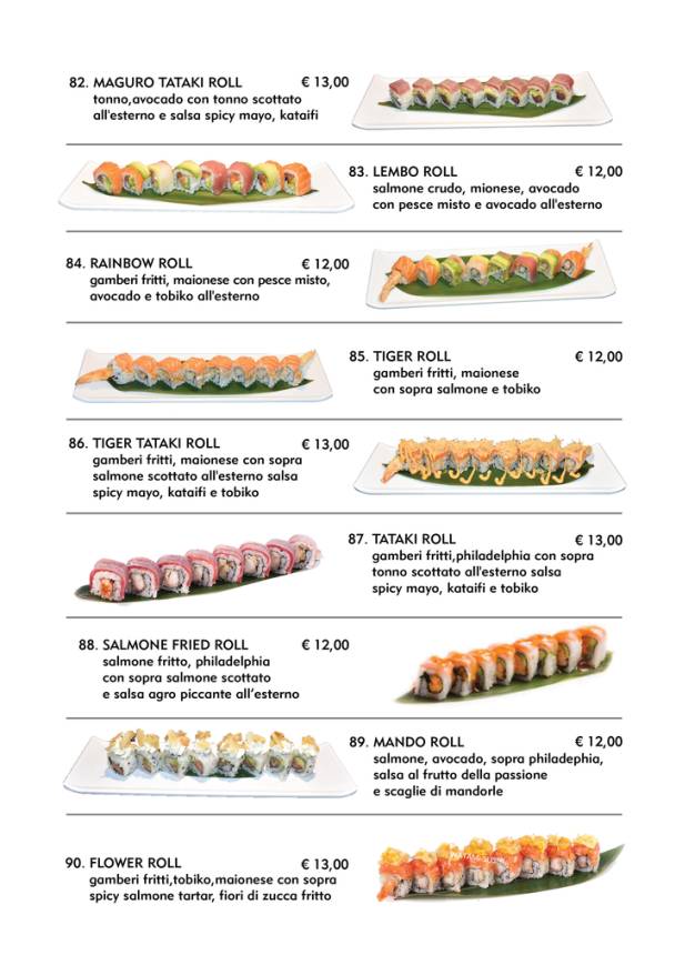 Menu di Watami Sushi Restaurant 