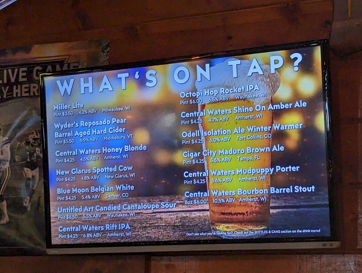 Menu at Wheel House pizzeria, Waupaca, E1209 County Q