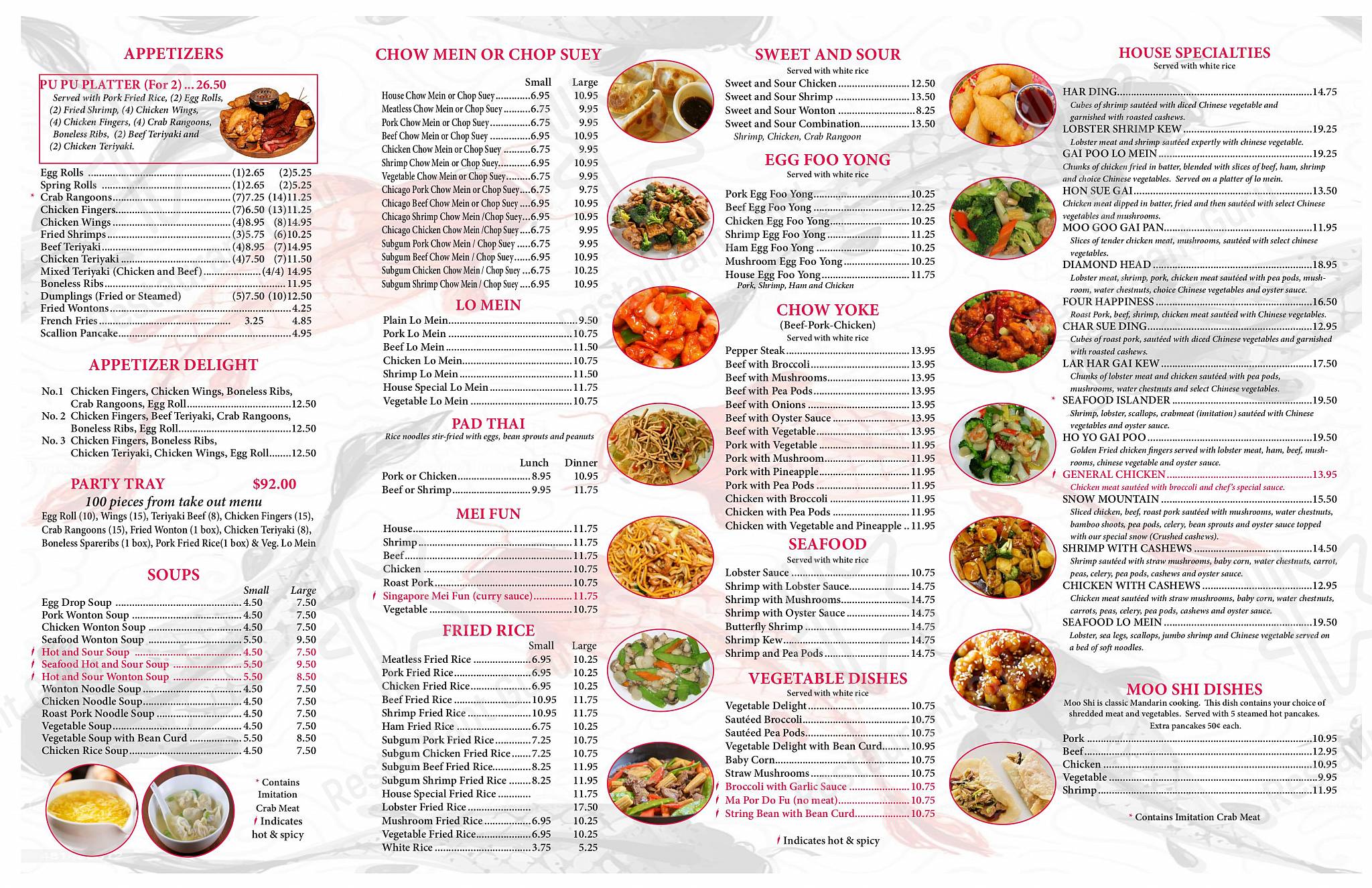 Menu at Wing Lee restaurant, Scarborough