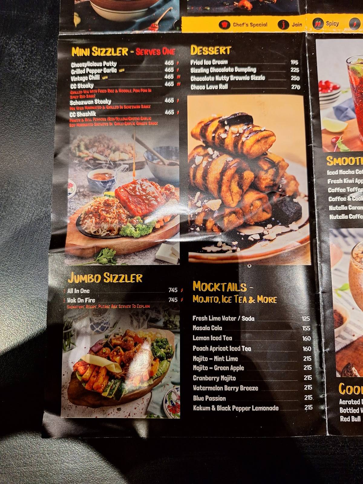 Wok On Fire menu