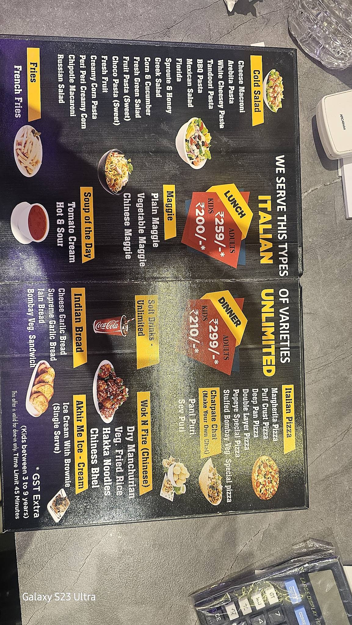 Wooddy Jhones Pizza Vapi menu