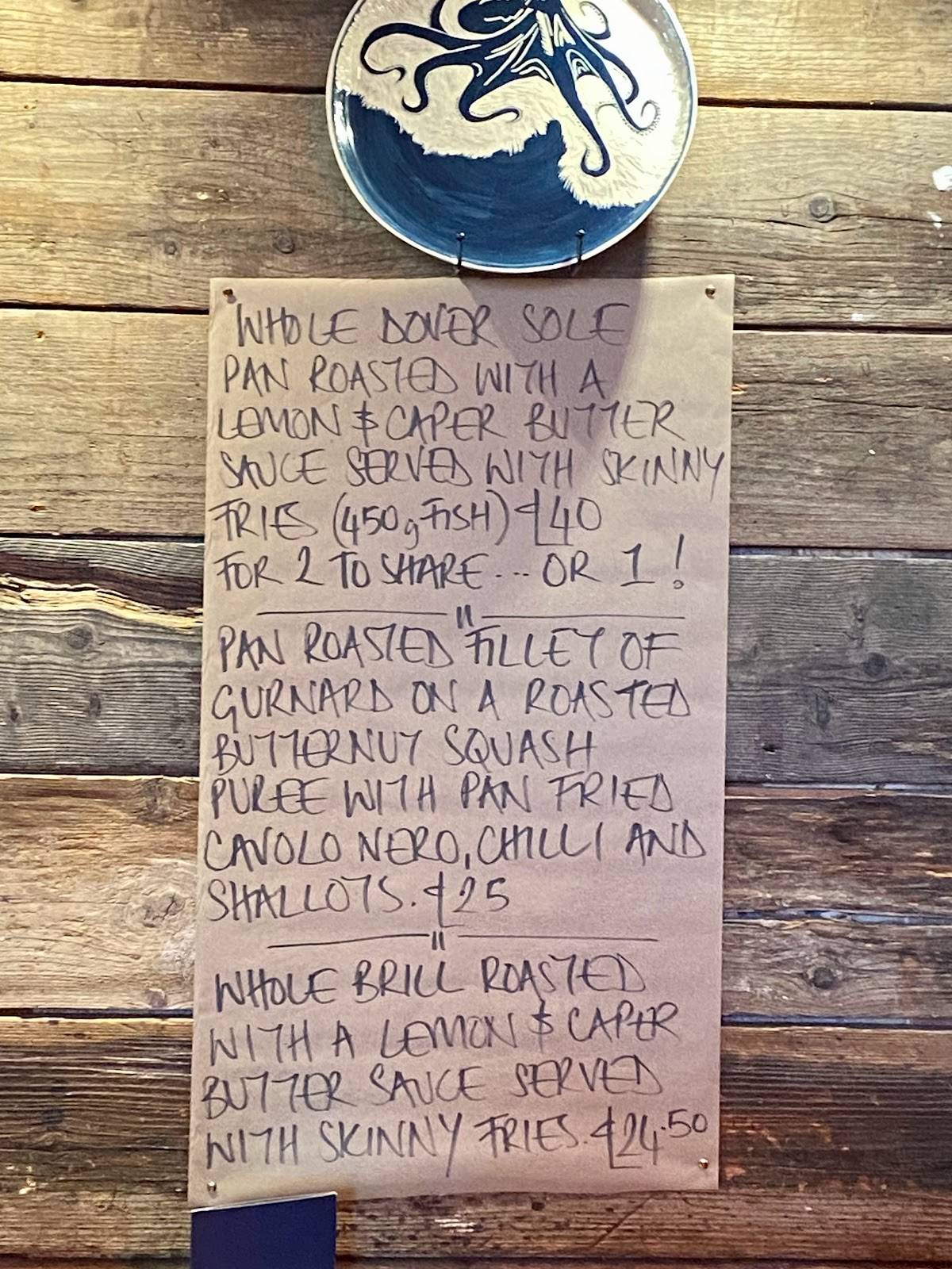 Menu at CrabShack restaurant, Worthing