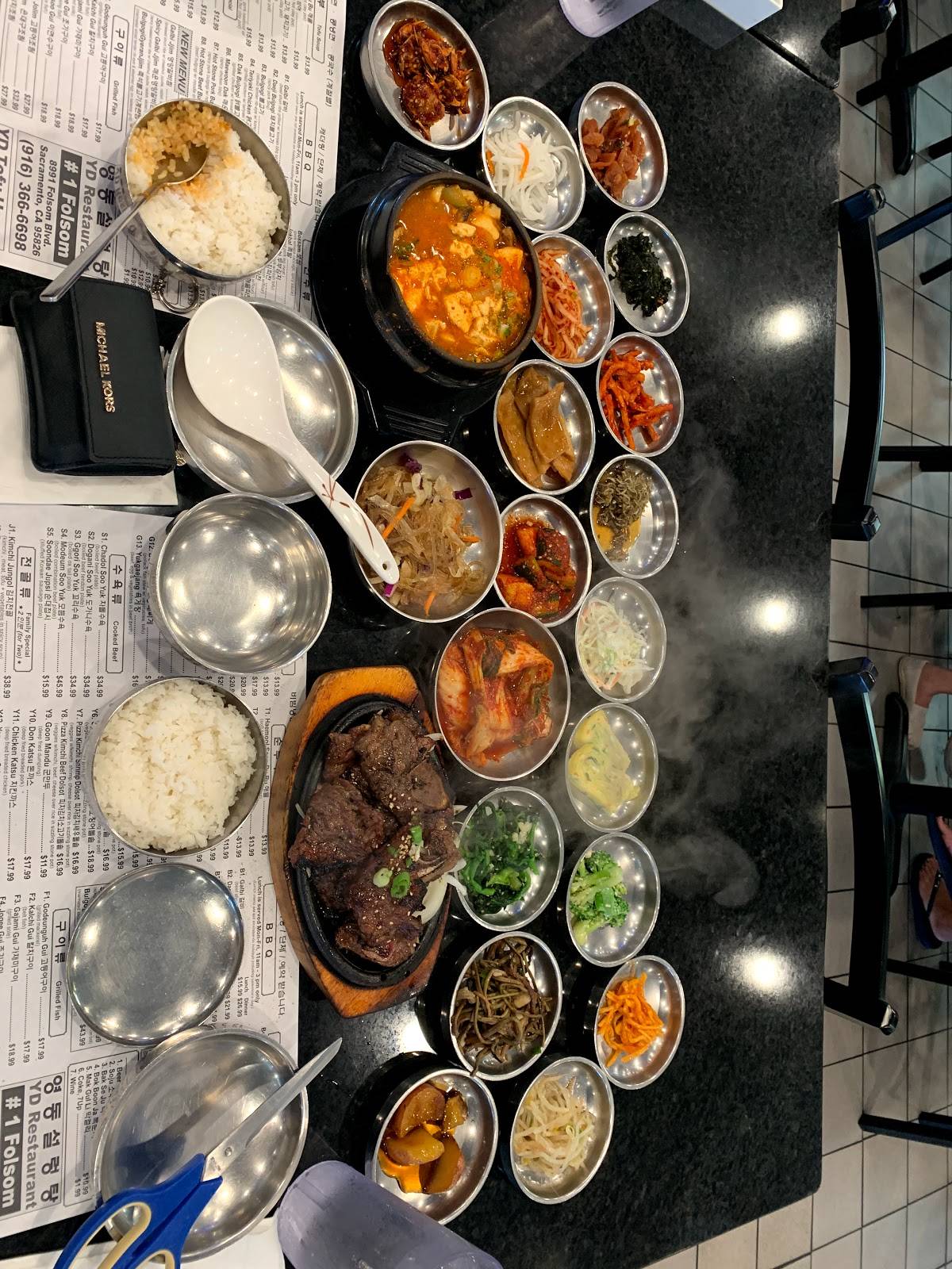 Menu at YD Tofu House restaurant, Sacramento, Folsom Blvd