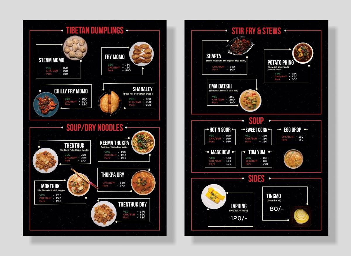 Yak Kitchen menu