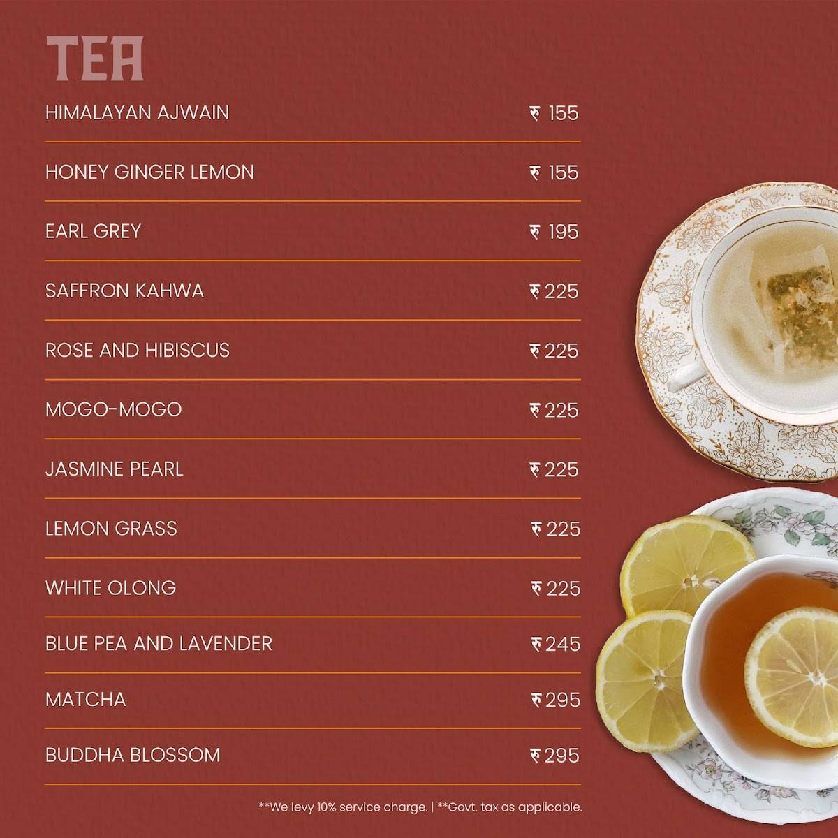 Yeti - The Himalayan Kitchen, Cyber Hub menu