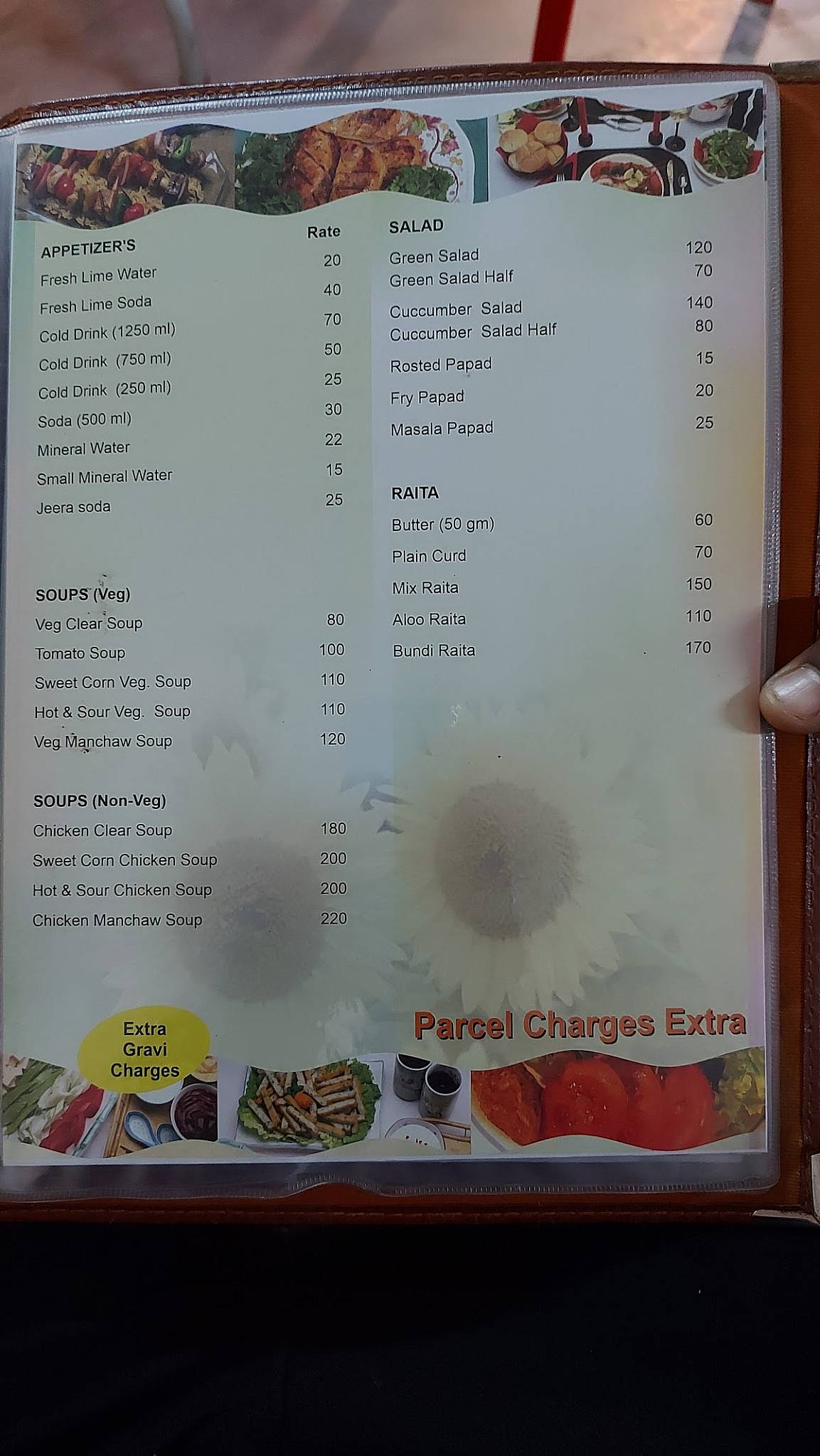 Yonaha Restaurant menu
