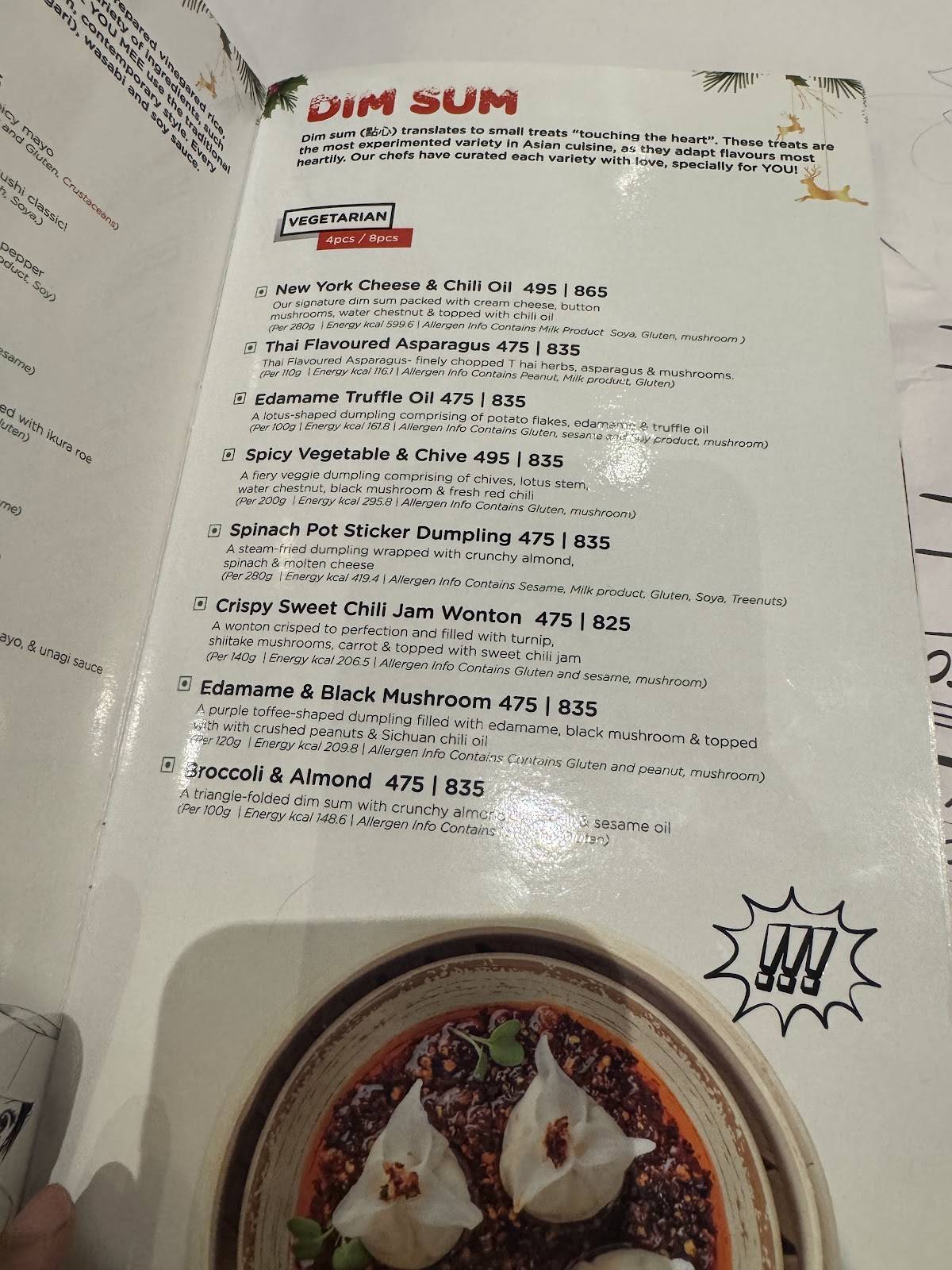 YouMee Kurla menu