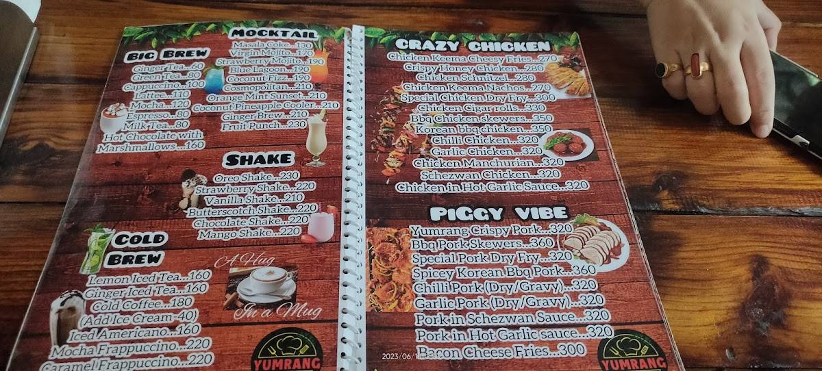 Yumrang Cafe & Restro menu