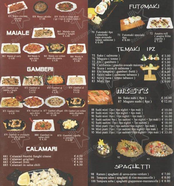 Menu di Zen Garden 