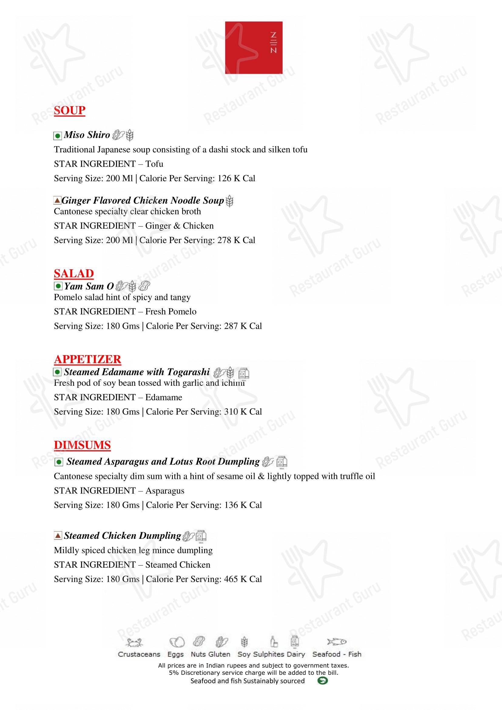 Zen - Menu