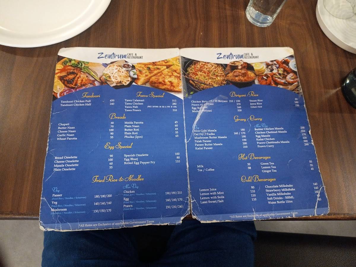 Zentrum Cafe & Restaurant menu