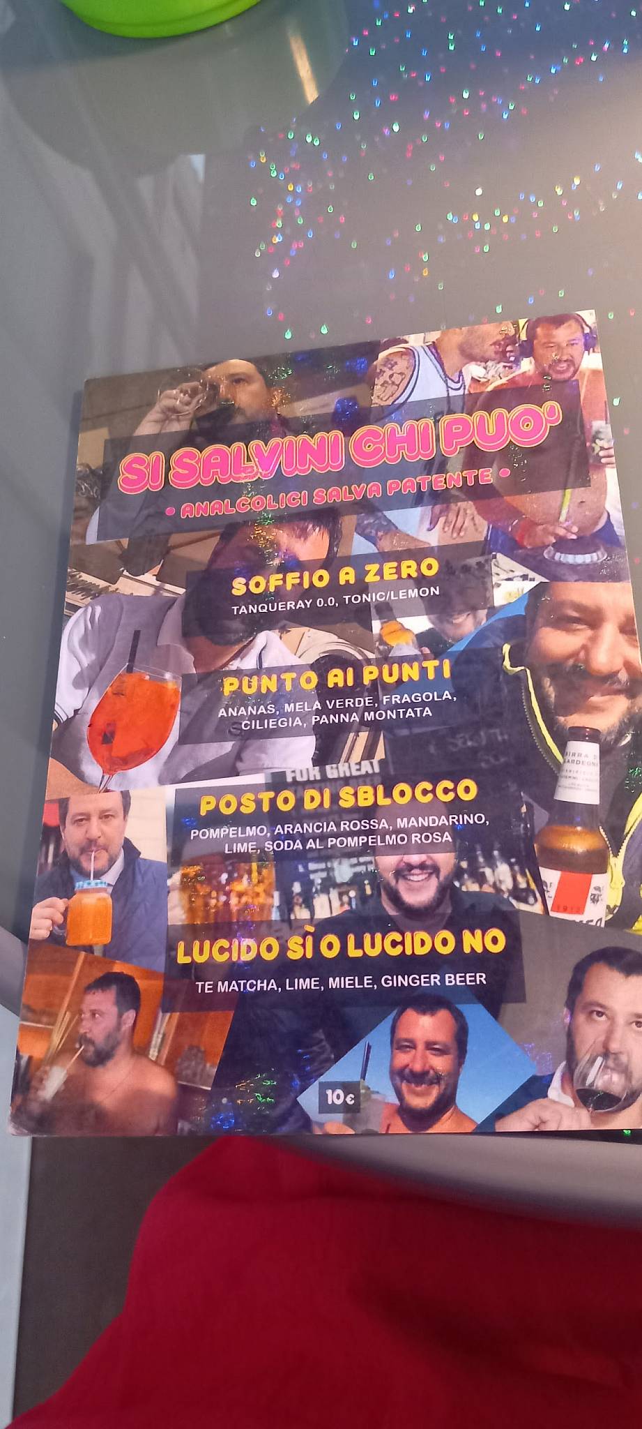 Menu di Zizania via Celestino Cocktail bar Milano 