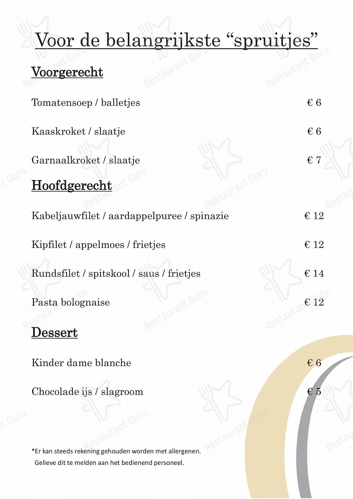 Wine Menu pour Restaurant Condacum dans Kontich