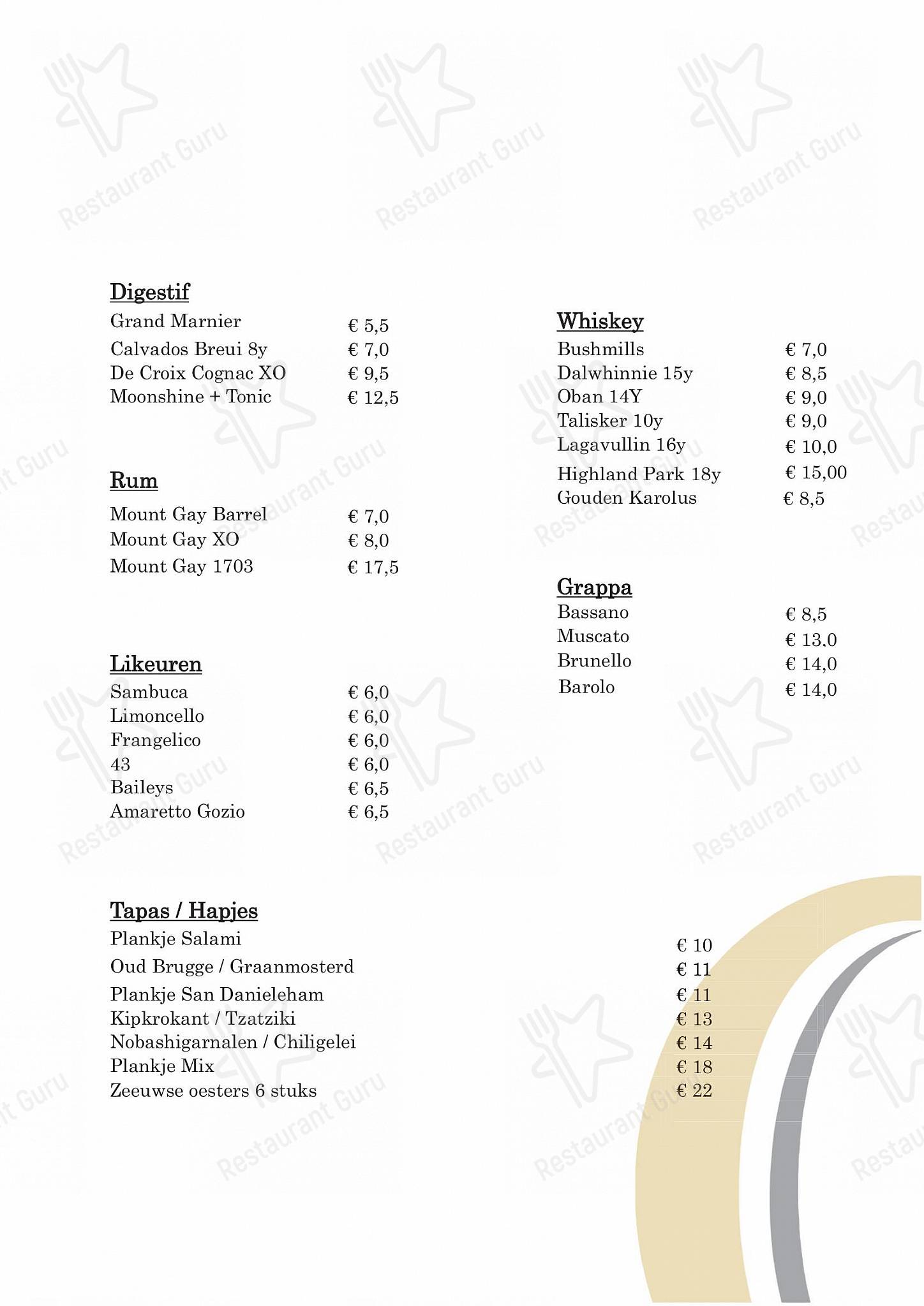 Menu pour Restaurant Condacum - Wine Menu