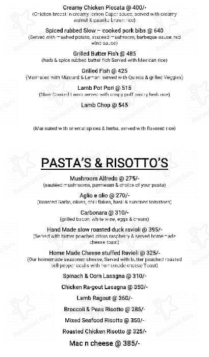 Autumn Leaf Cafe menu