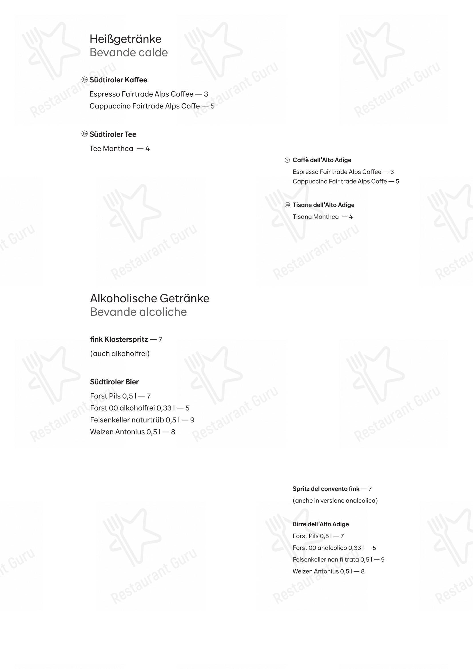 Menu di fink - Menu bar