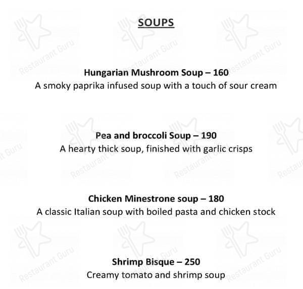 Autumn Leaf Cafe menu