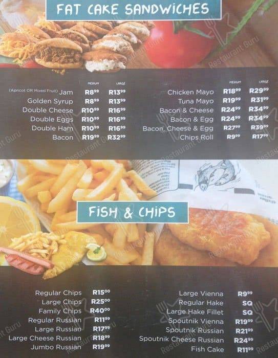 Menu at Fat Cake City restaurant, Kempton Park, Shopping Centre