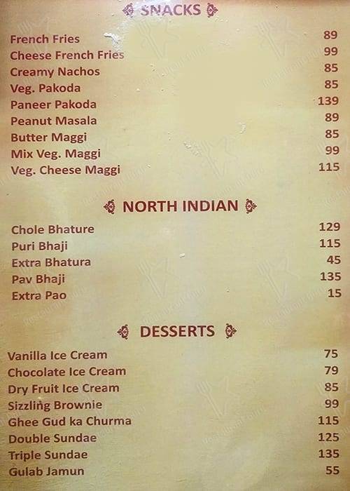 VEDIC Multi cuisine (JAIN FOOD, Lunch-Dinner, Pure veg Family Restaurant) , Banquet & DINE IN. Best veg restaurant in Jodhpur menu