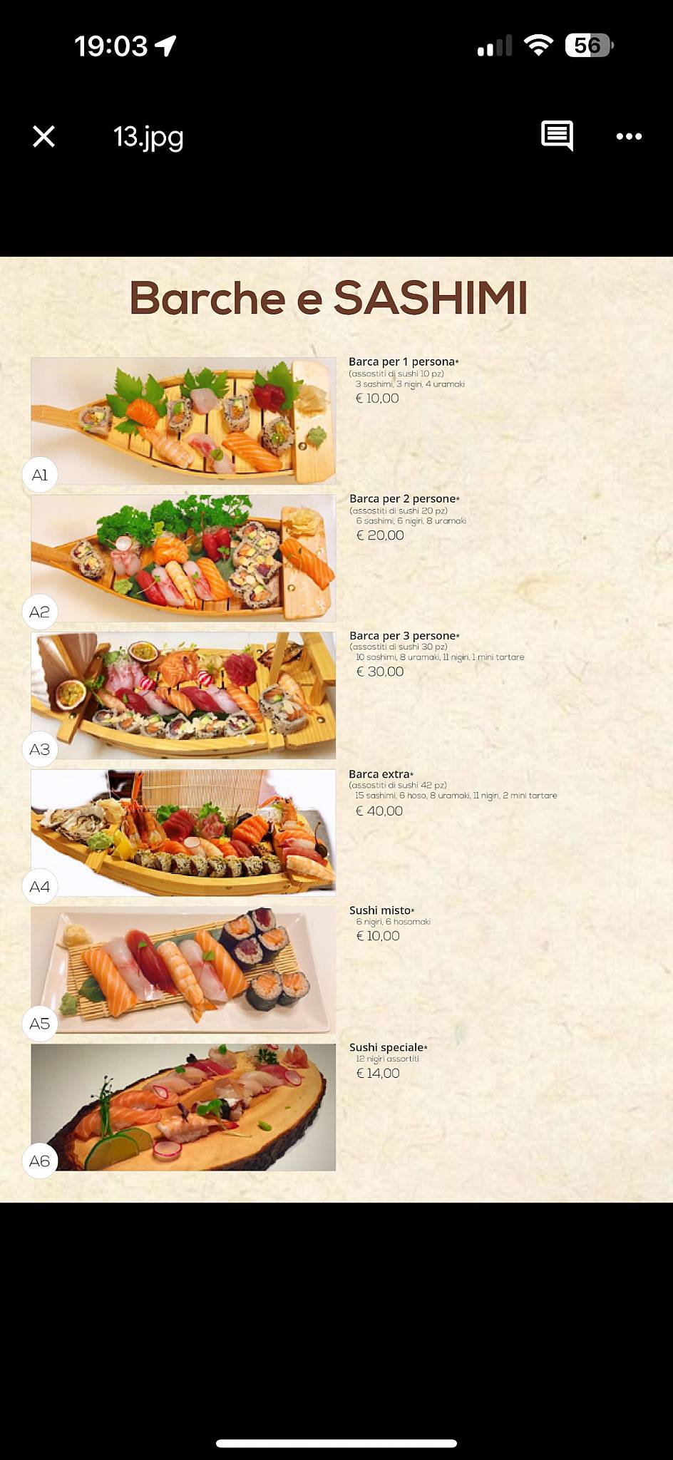 Menu di il giardino di giada 