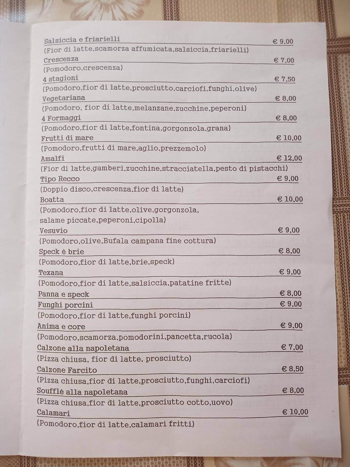 Menu di la Boatta II 
