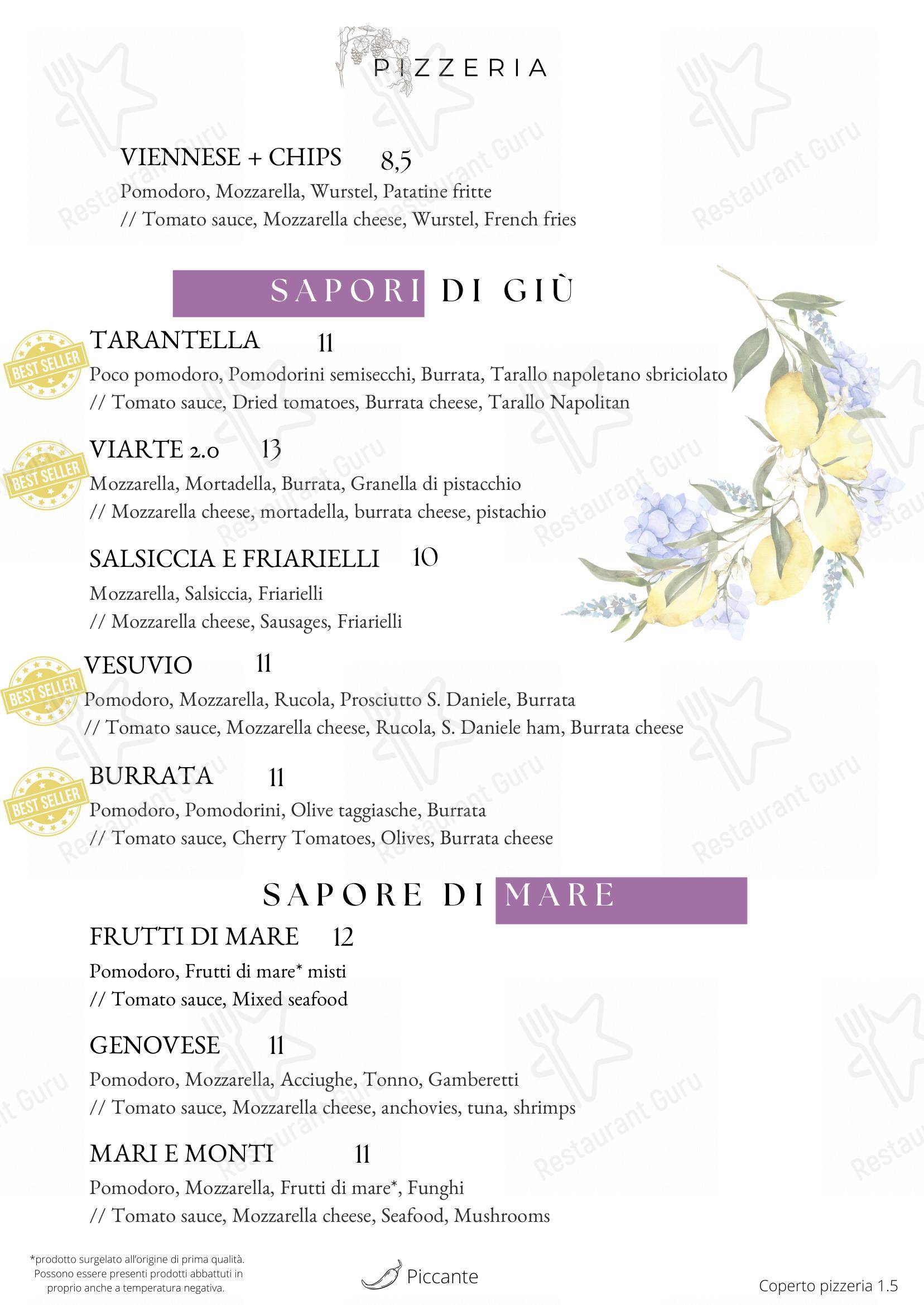 Menu di Alla Pergola - Albergo - Ristorante - Pizzeria - Menu