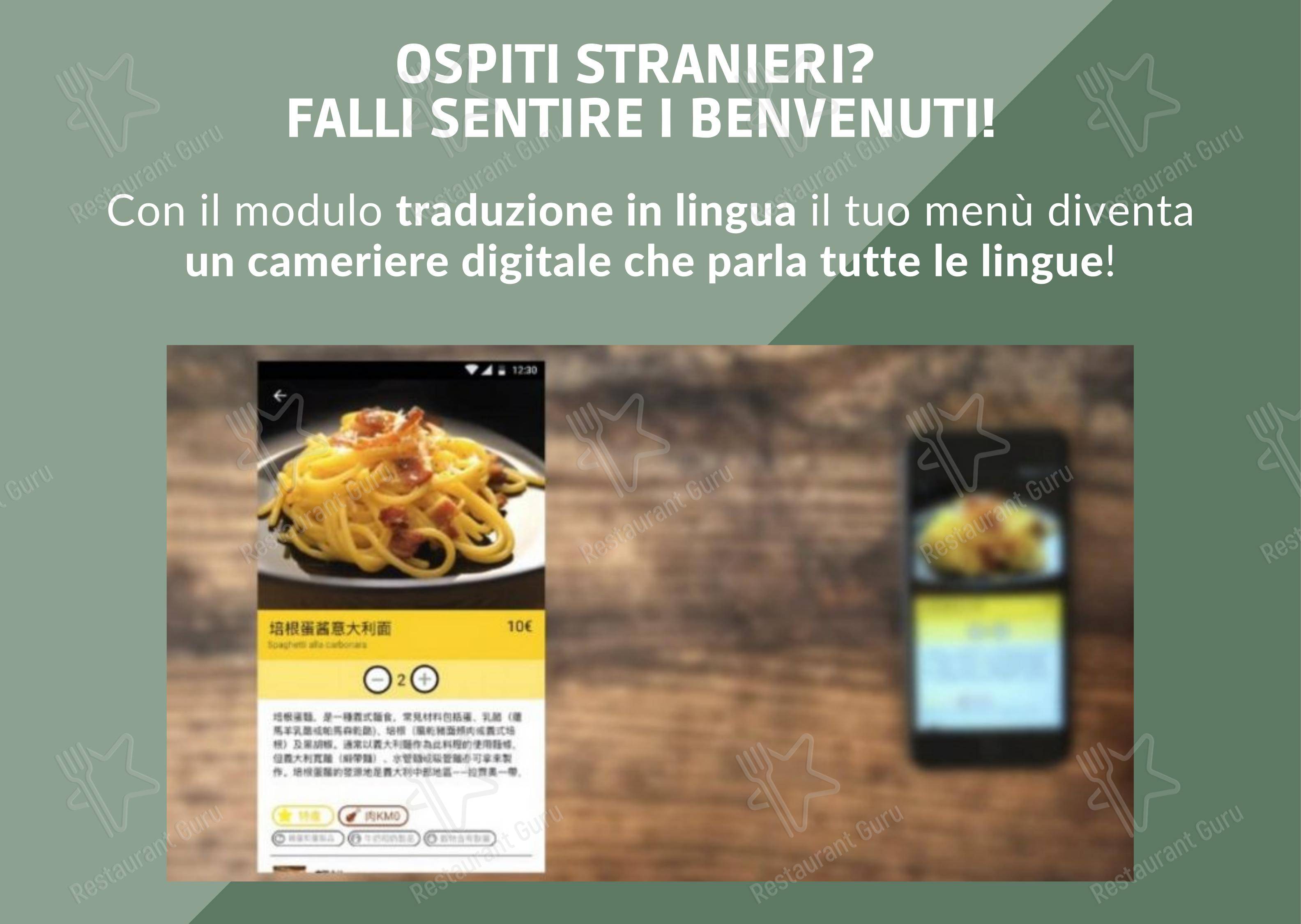 Menu di Arcadia Ristorante - Menu