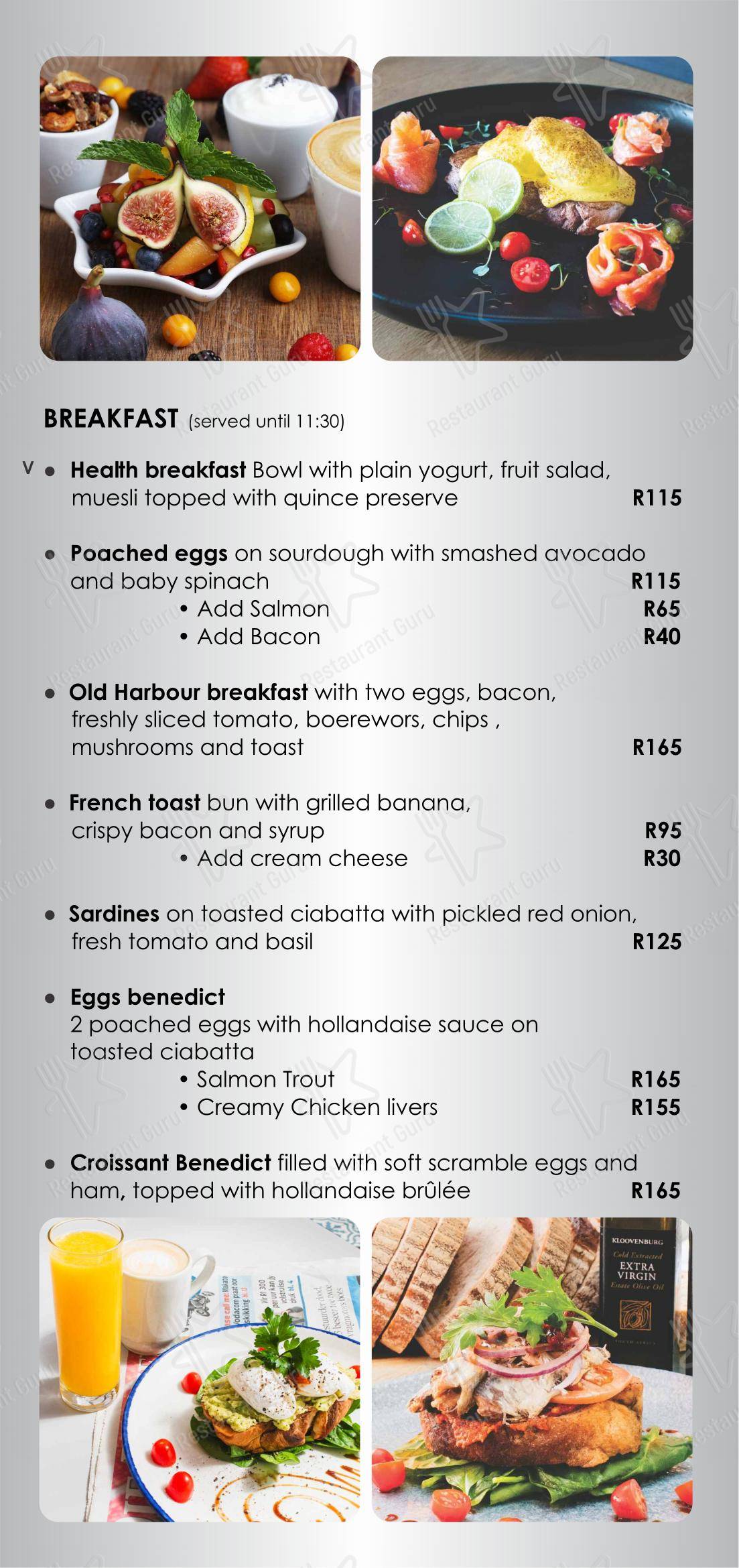 Burgundy Restaurant dans Hermanus - Menu bar