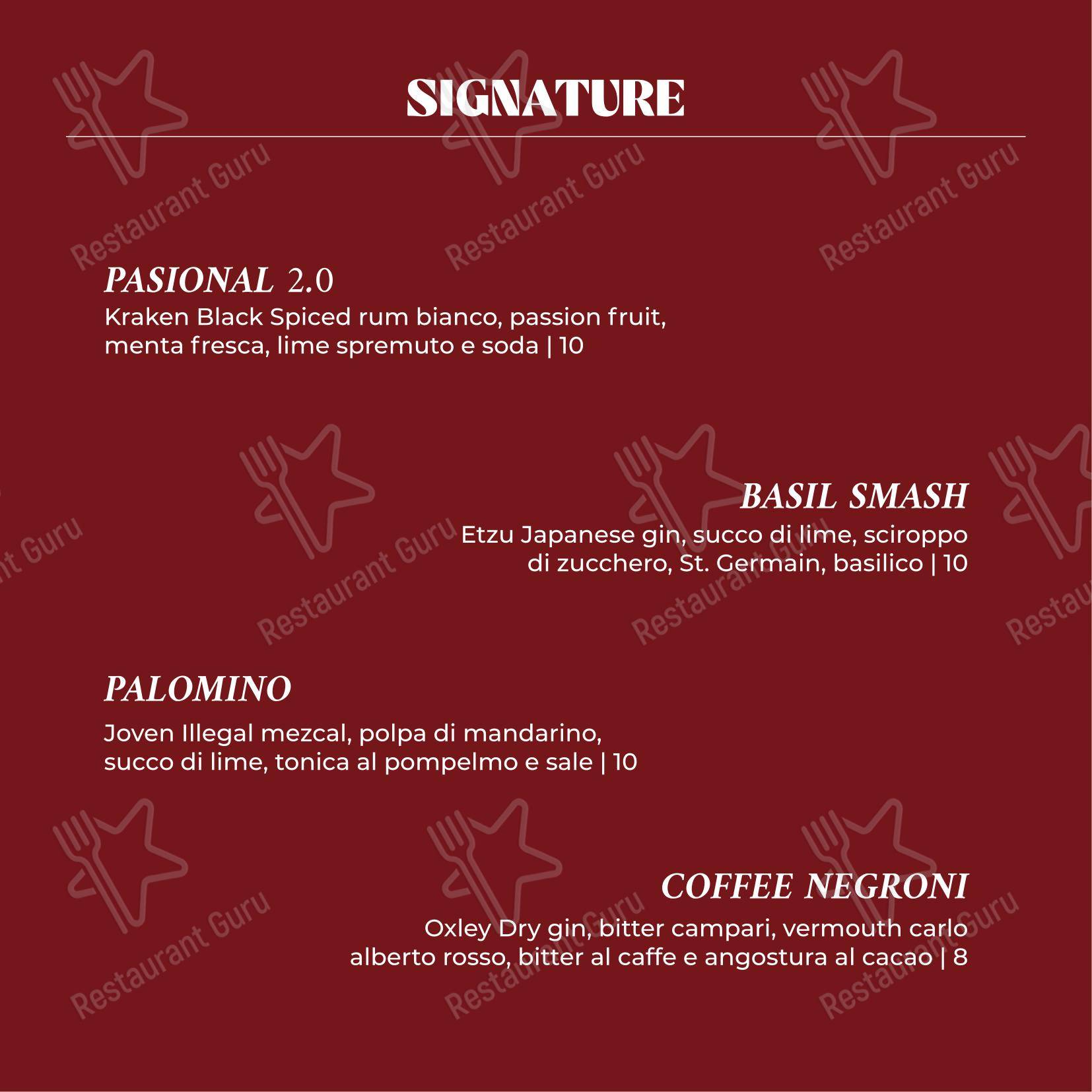 Osteria Roma in Fossano - Основное меню