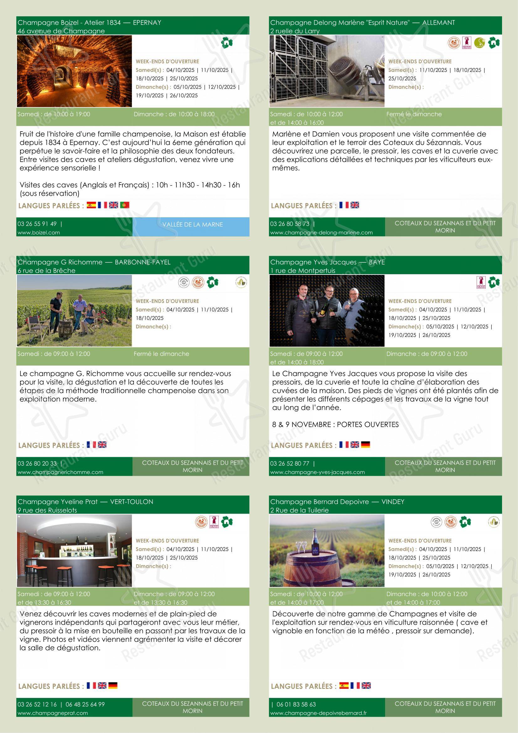 Chèvre et Menthe dans Reims - Menu