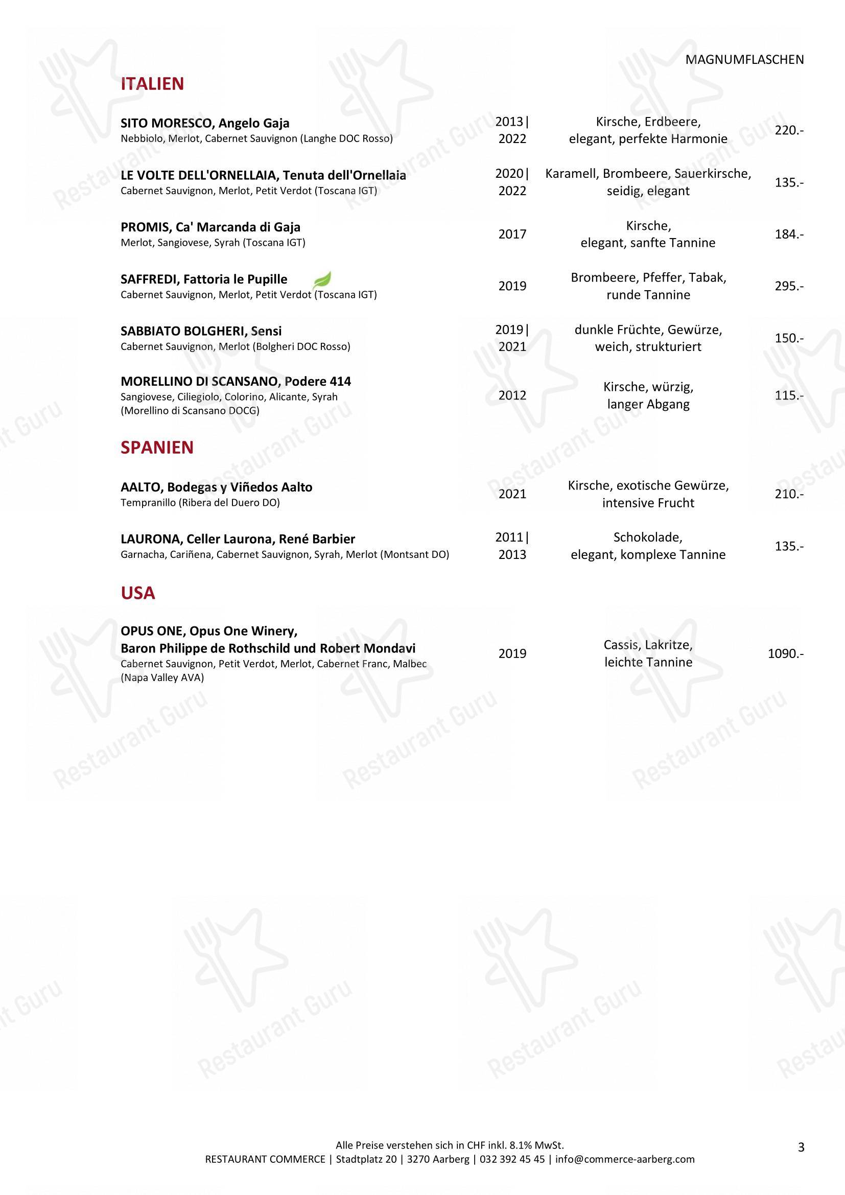 Menu di Commerce - Детское