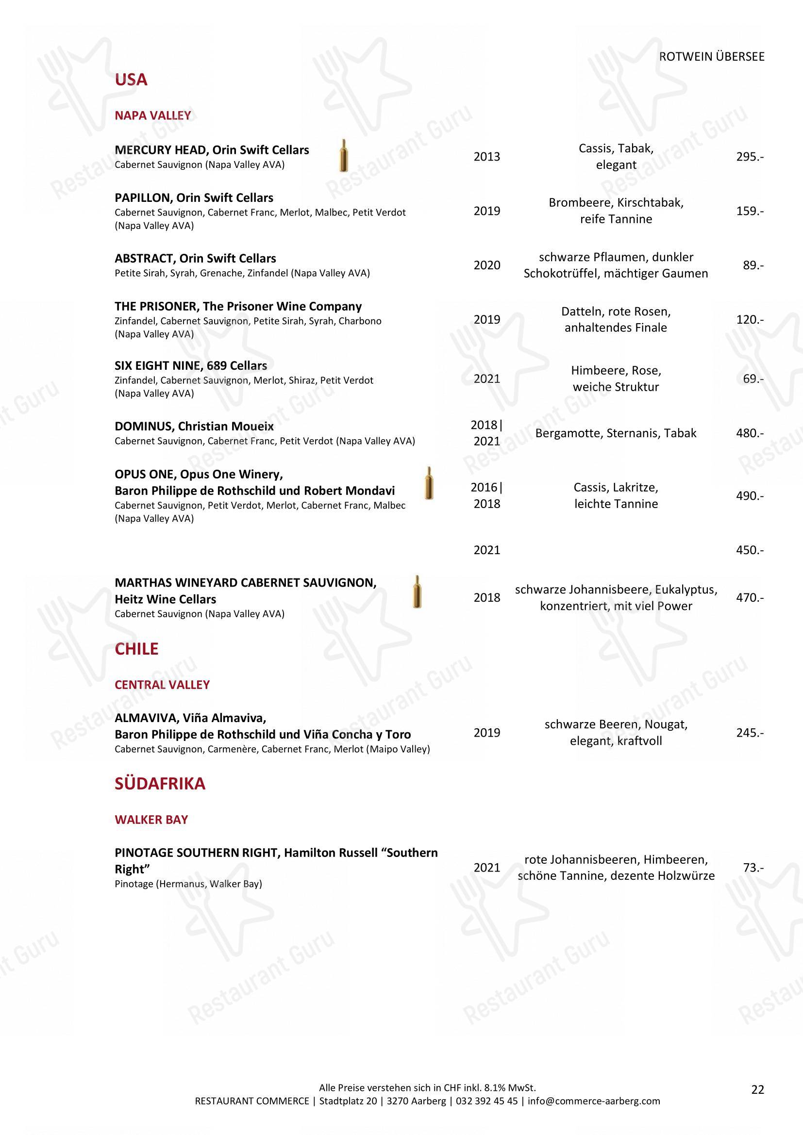 Menu di Commerce - Детское