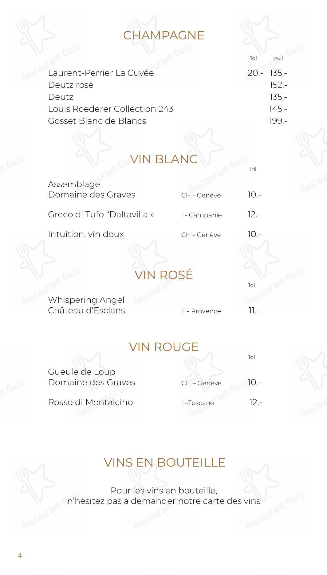Menu di Côté Square - Dinner Menu