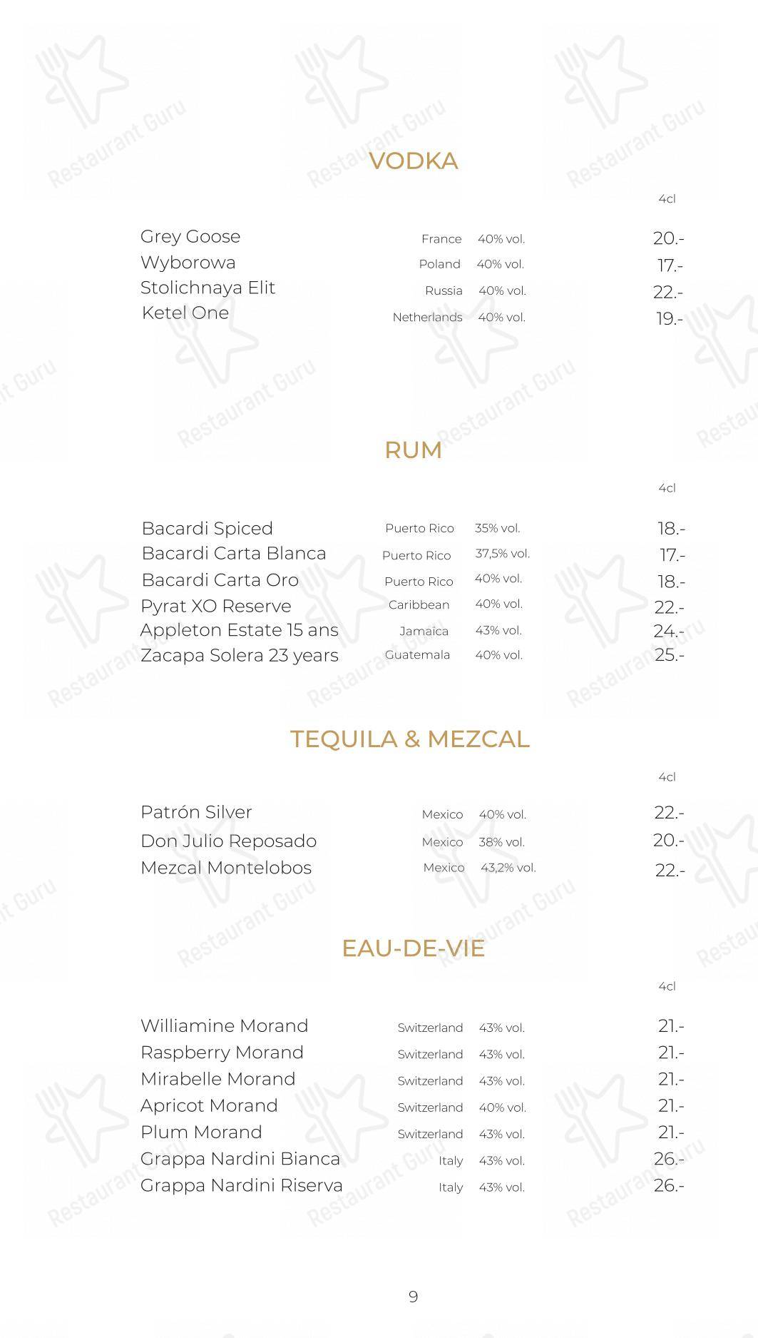 Menu di Côté Square - Dinner Menu
