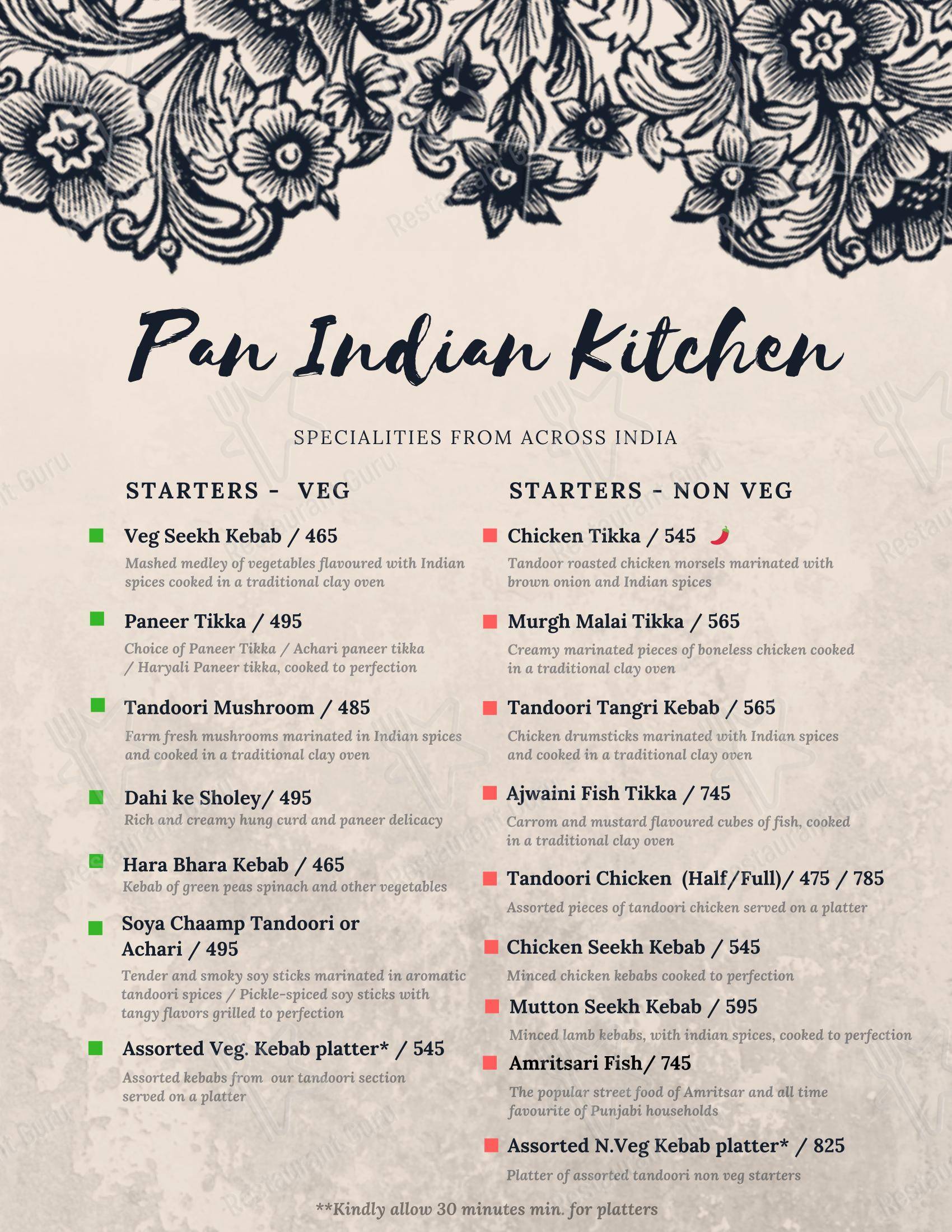 Eighteen71 Cookhouse & Bar (Indian & Oriental Fine Dining Restaurant in Shimla) in Shimla - Menu