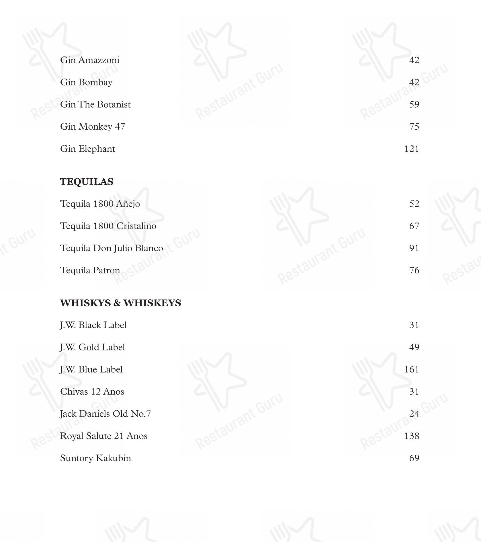 Felissimo Bistrô em Balneário Camboriú - Menu