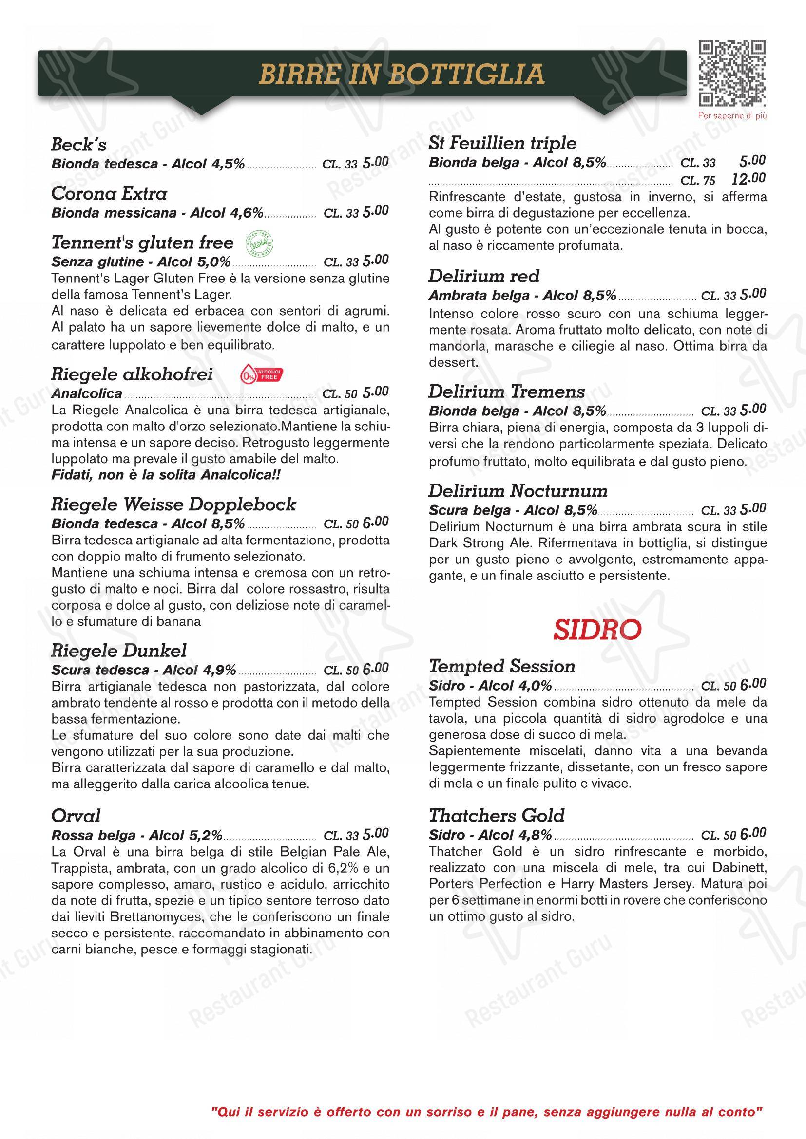 Ristorante Full Stop in Morazzone - Menu