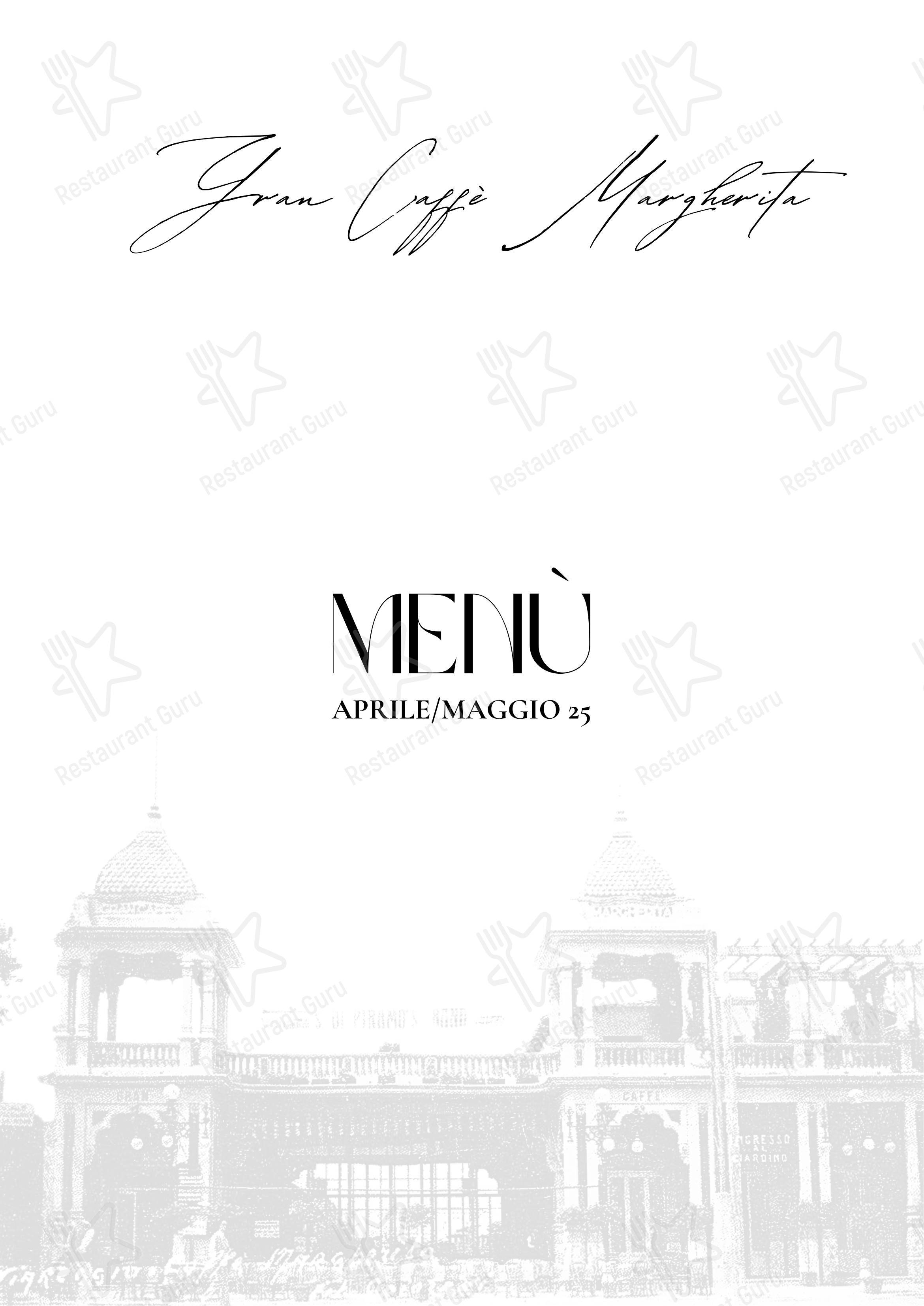 Menu di Gran Caffè Margherita - Menu bar